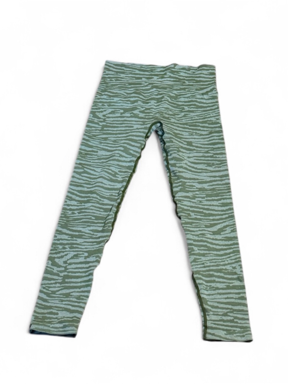 Green Zebra-Pattern Leggings